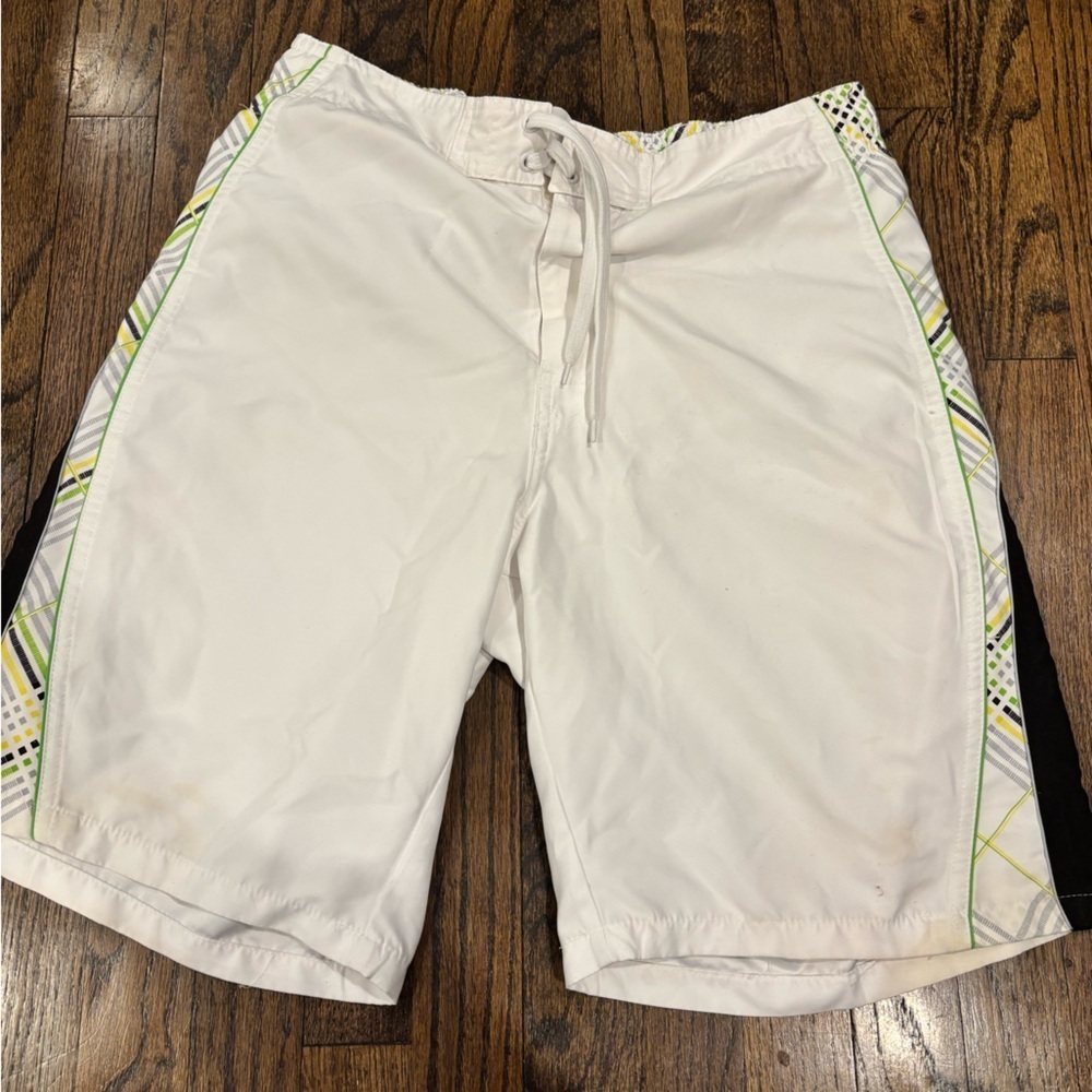 Joe Boxer White and Green bathing suit size medium